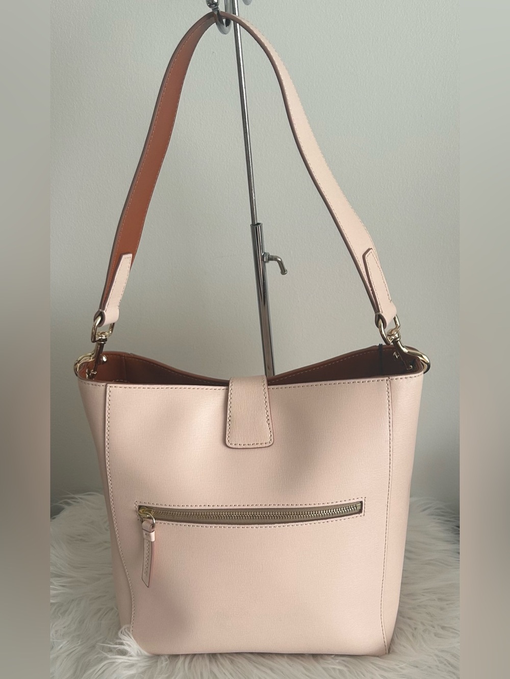 Dooney & Bourke Ashley Blush Pink Leather Shoulder Tote Bag Wallet Set NWT - Picture 10 of 16